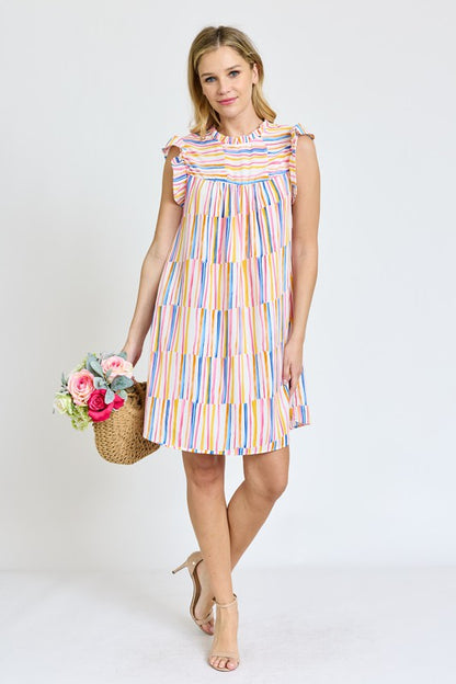 Ruffle Hem Easter Shift Dress