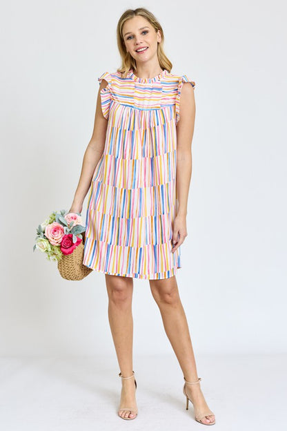 Ruffle Hem Easter Shift Dress