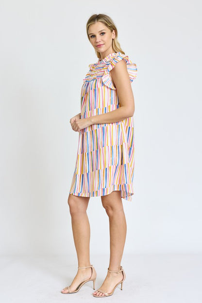 Ruffle Hem Easter Shift Dress