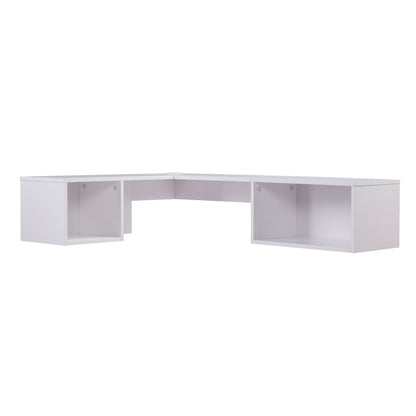 Fynn Wall Mount Corner Desk - White