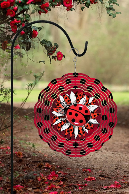 Red Ladybug Spring Home Decor Wind Spinner