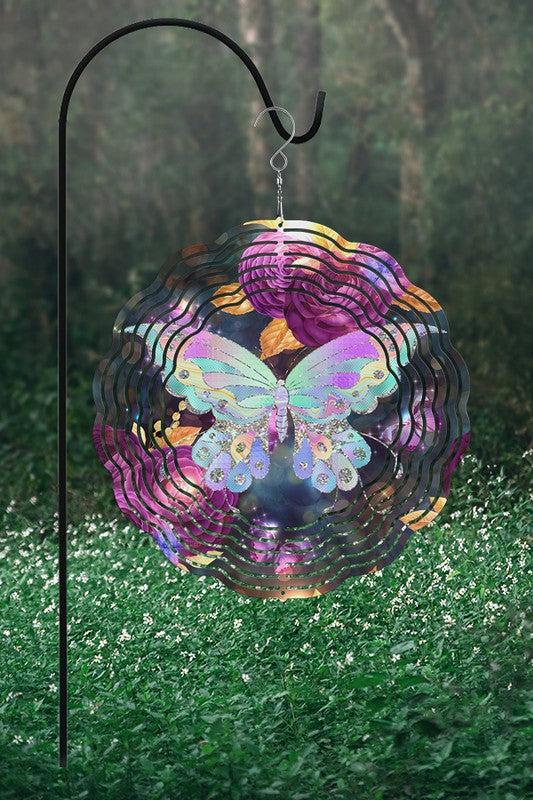 Pastel Colored Butterfly Spring Wind Spinner