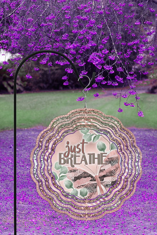 Just Breathe Butterfly Spring Wind Spinner