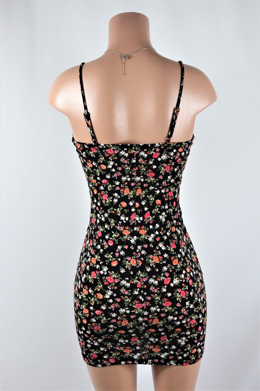 Ditsy floral mini dress