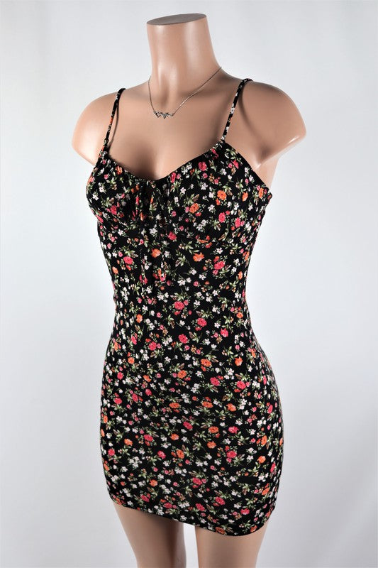 Ditsy floral mini dress