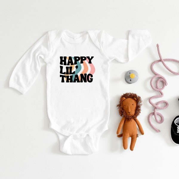 Happy Lil' Thang Long Sleeve Onesie