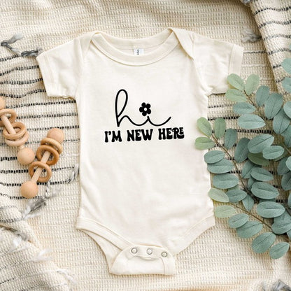 Hi I'm New Here Baby Onesie