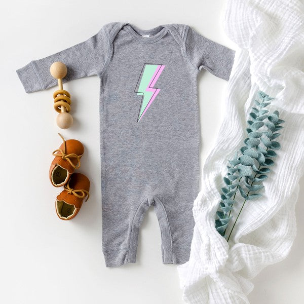 Layered Lightning Bolt Baby Romper