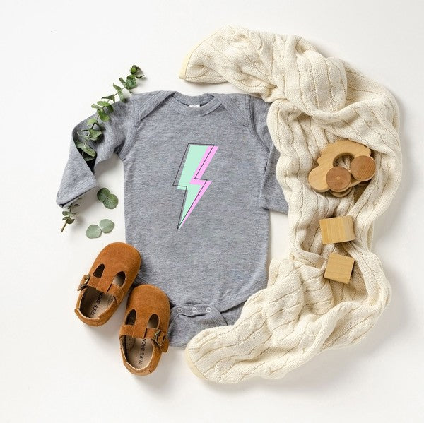 Layered Lightning Bolt Long Sleeve Onesie