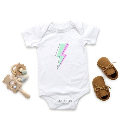 Layered Lightning Bolt Baby Onesie