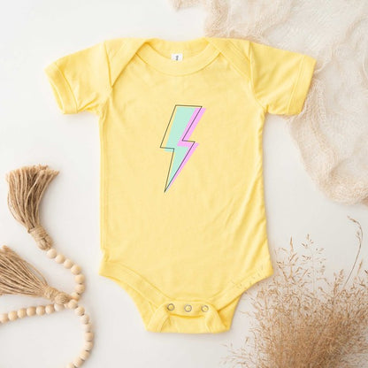 Layered Lightning Bolt Baby Onesie