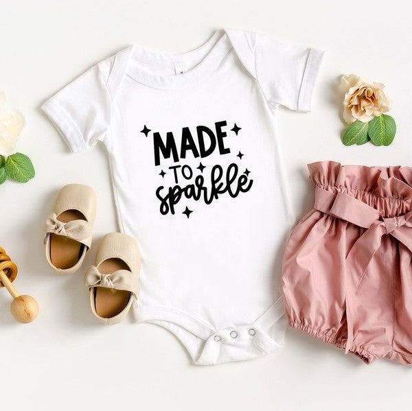 Made To Sparkle Baby Onesie