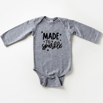 Made To Sparkle Long Sleeve Onesie