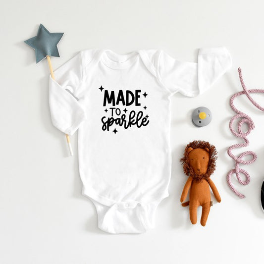 Made To Sparkle Long Sleeve Onesie