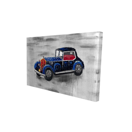 Vintage blue toy car - 20x30 Print on canvas