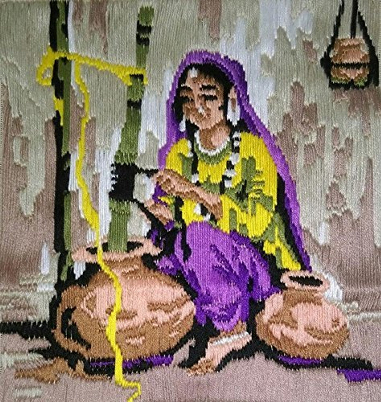 A Woman Churning Butter.