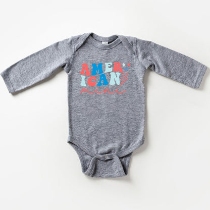 American Mini Lightning Bolt Long Sleeve Onesie