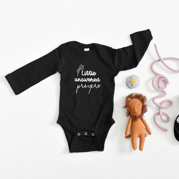 Little Answered Prayer Star Long Sleeve Onesie