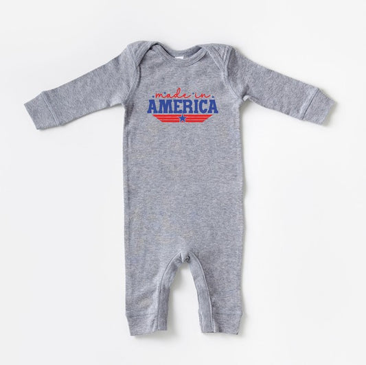 Made In America Stripes Baby Romper