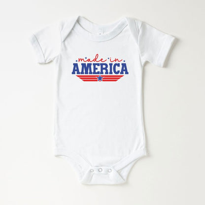 Made In America Stripes Baby Onesie