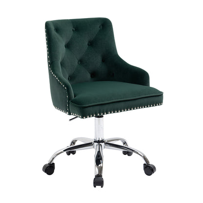 Home Office Chair, Velvet Office Chair, Adjustable Armchair Cute Desk Chair