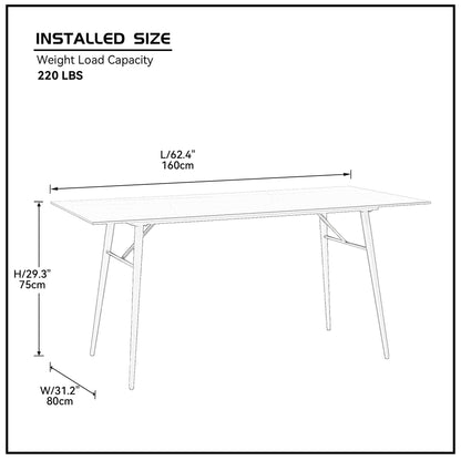 SINTERED STONE Dining Table Porcelain Kitchen Table 1600 White