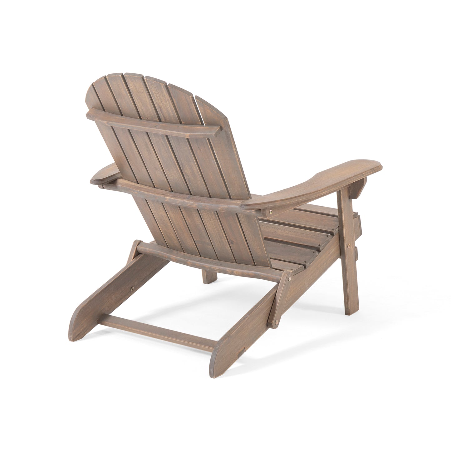 Milan Outdoor Acacia Folding Gray Adirondack Chair