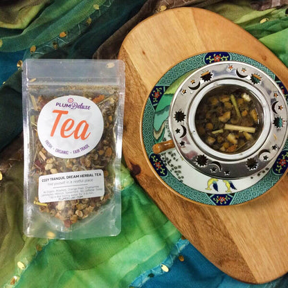 Cozy Tranquil Dream Herbal Tea (Rosehip - Spearmint) by Plum Deluxe Tea