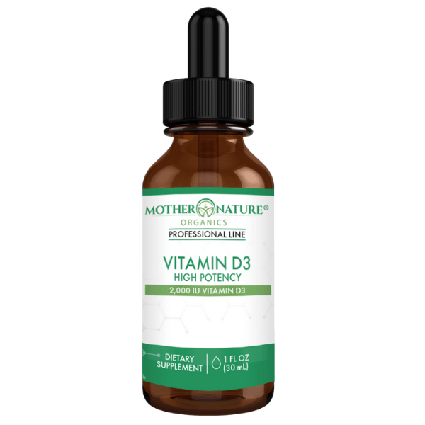 Vitamin D3 2000 IU High Potency by Mother Nature Organics