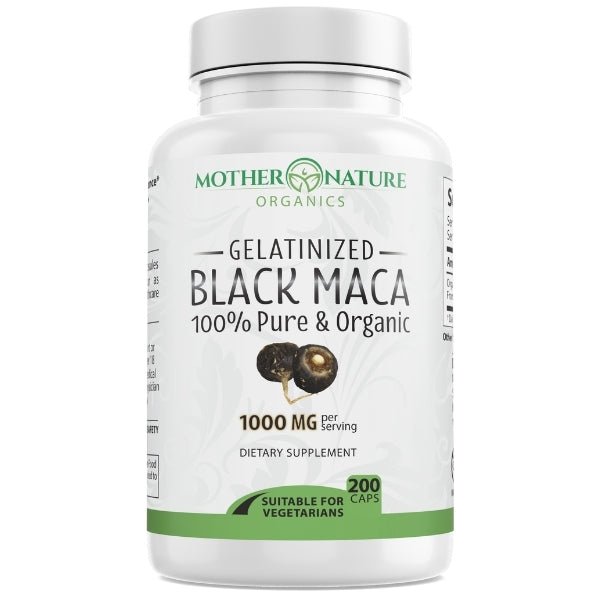 Black Maca Capsules by Mother Nature Organics