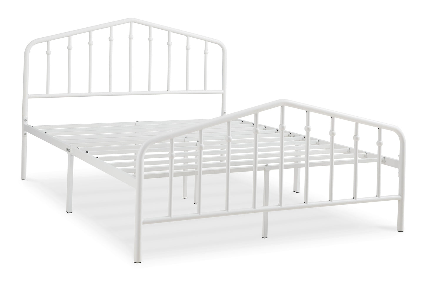 Ashley Trentlore White Contemporary Full Metal Bed B076-672