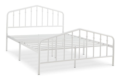 Ashley Trentlore White Contemporary Full Metal Bed B076-672