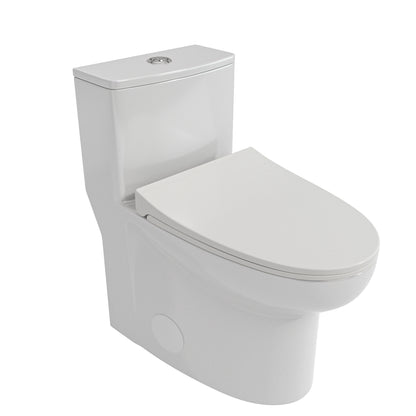 Ceramic One Piece Toilet,Dual Flush with Soft Clsoing Seat