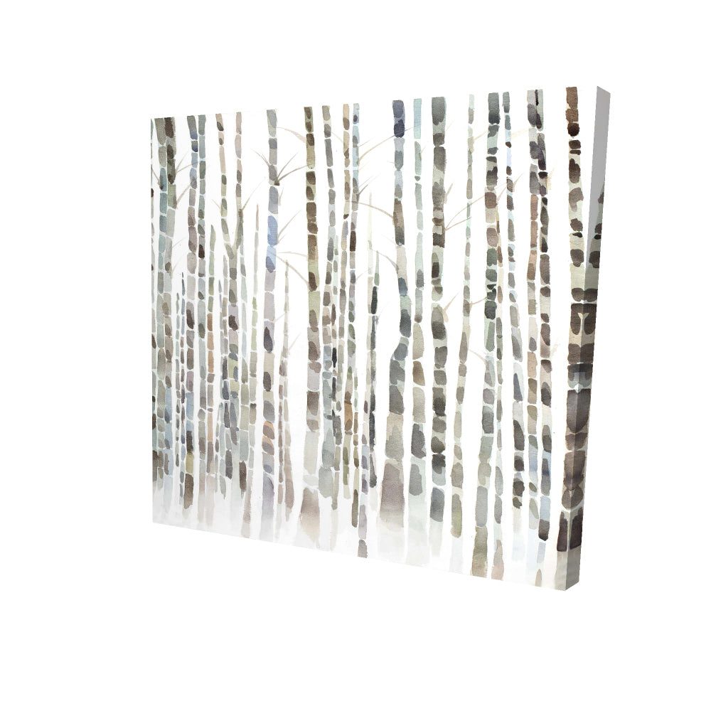Birch trees forest - 08x08 Print on canvas