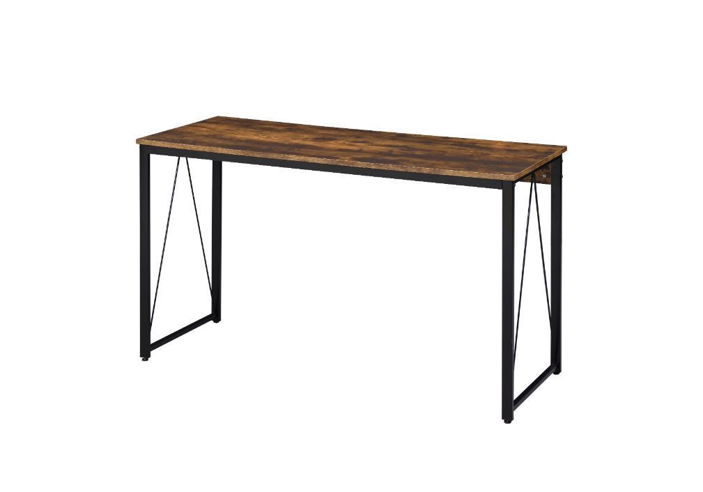 ACME Zaidin Writing Desk, Weathered Oak & Black Finish 92605