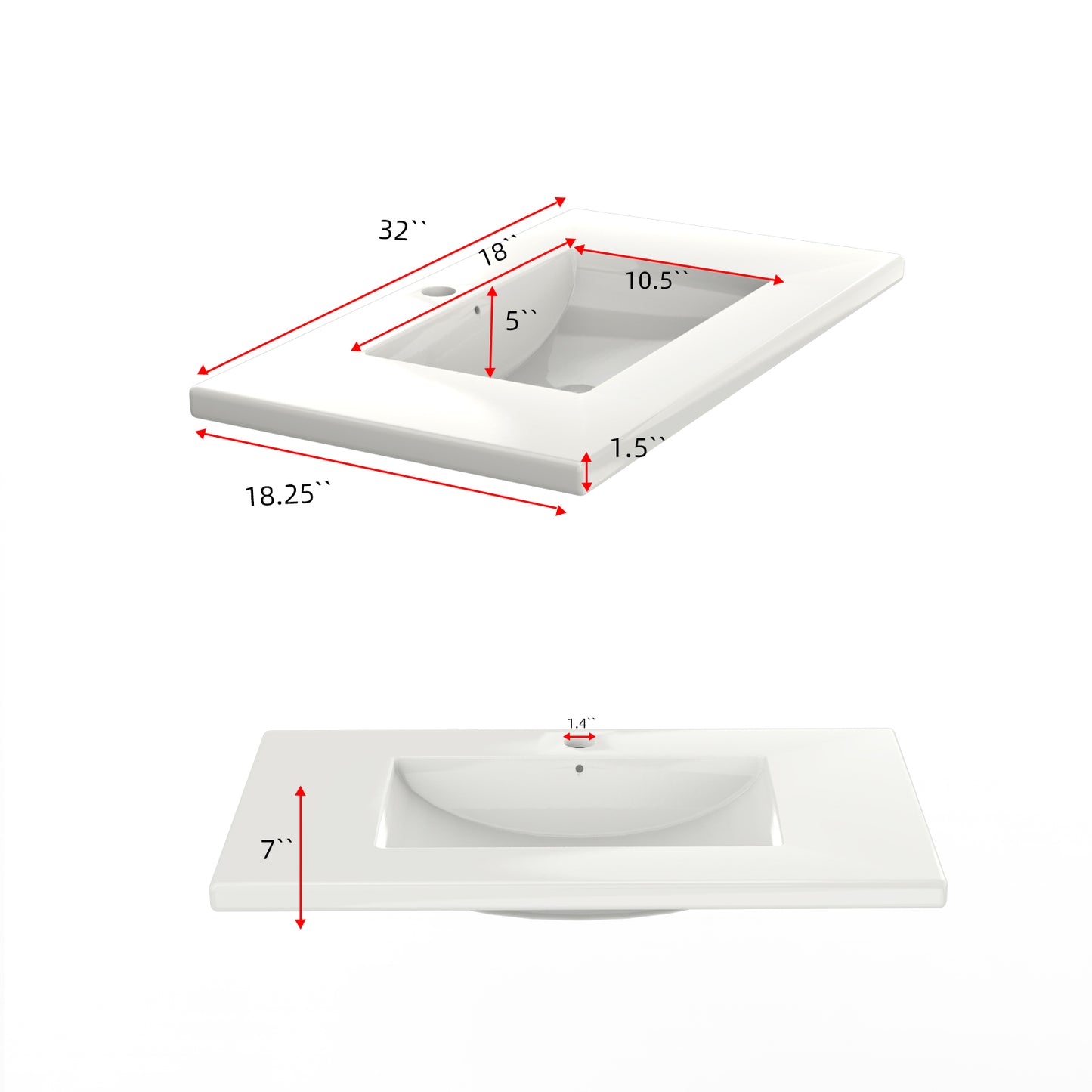 32" Bathroom Vanity with Sink,  Floating Bathroom Vanity, Single Sink Bathroom Vanities Set, Wall-Mounted Bathroom Vanity and Sink,  Imitative Oak& silvery Leg