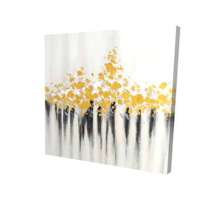 Abstract gold flowers  - 16x16 Print on canvas