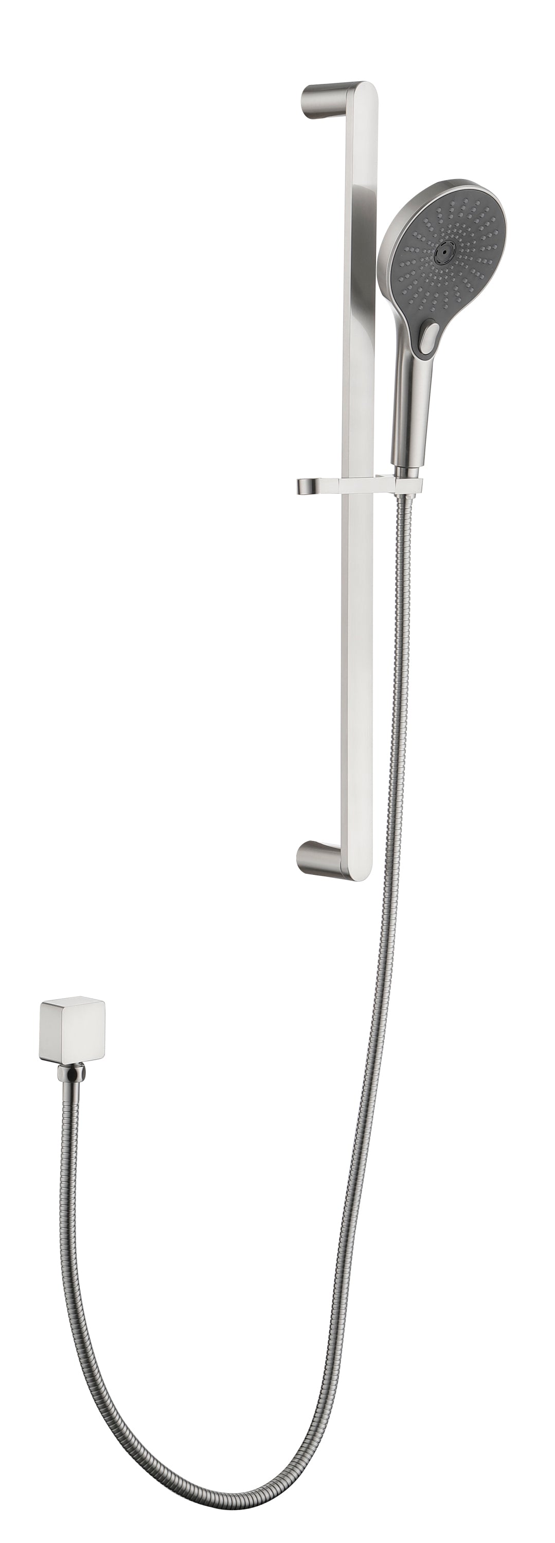 Shower System 10 Inch Square Bathroom Luxury Rain Mixer Shower Combo Set Pressure Balanced Shower System with Shower Head, Hand Shower, Slide Bar, Shower Arm, Hose, and Valve Trim