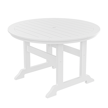 HDPE Round Dining Table, White