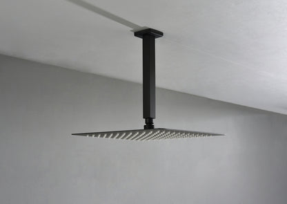 Matte Black  Bathroom Luxury Combo Set Ceiling Mounted Rainfall