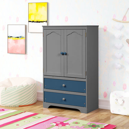 PRACTICAL SIDE CABINET FOR TWO TONE NAVY BLUE WITH GRAY COLOR