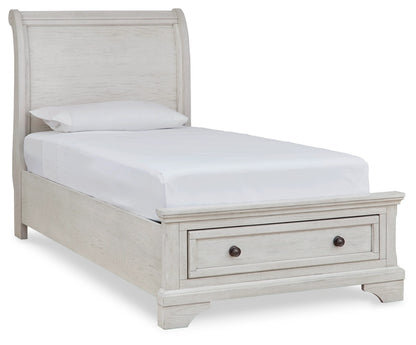 Ashley Robbinsdale Antique White Casual Twin Sleigh Storage Bed B742B12