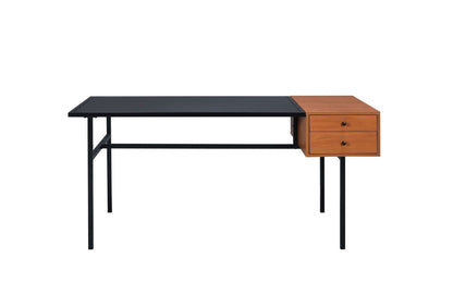ACME Oaken Desk, Honey Oak & Black 92675