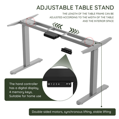 Electric Stand up Desk Frame - ErGear Height Adjustable Table Legs Sit Stand Desk Frame Up to  Ergonomic Standing Desk Base Workstation Frame Only