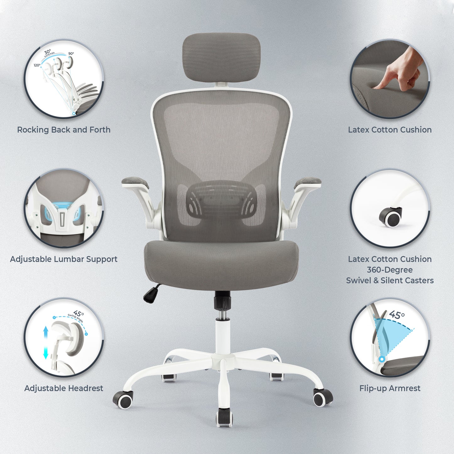 High Back Ergonomic Mesh Office Computer Task Chair