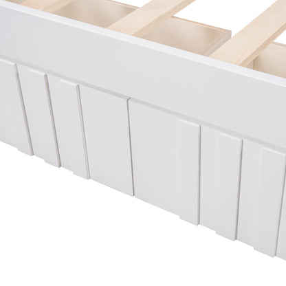 Twin Size Daybed Wood Bed with Two Drawers,White