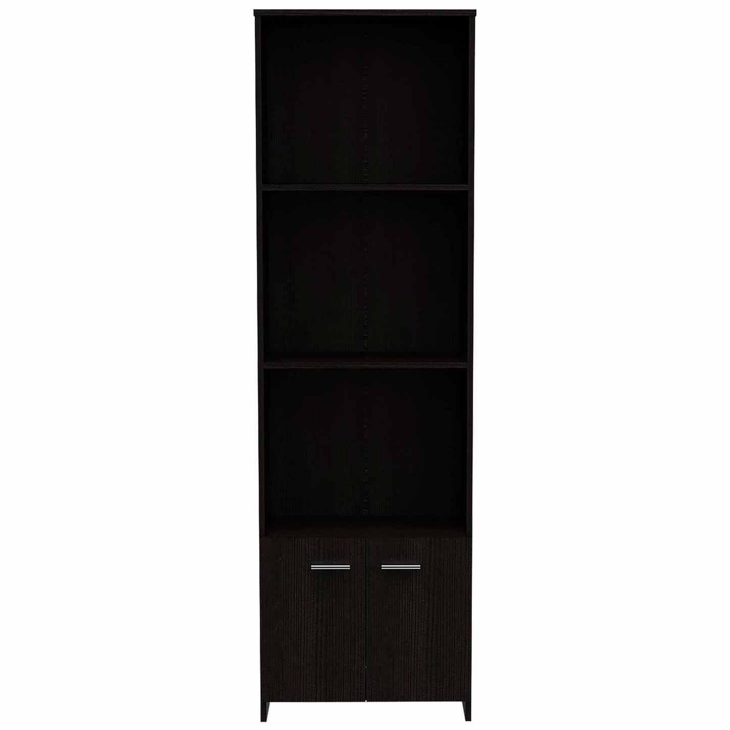 Eastham 3-Shelf Rectangle Bookcase Black Wengue