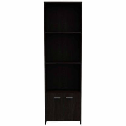 Eastham 3-Shelf Rectangle Bookcase Black Wengue