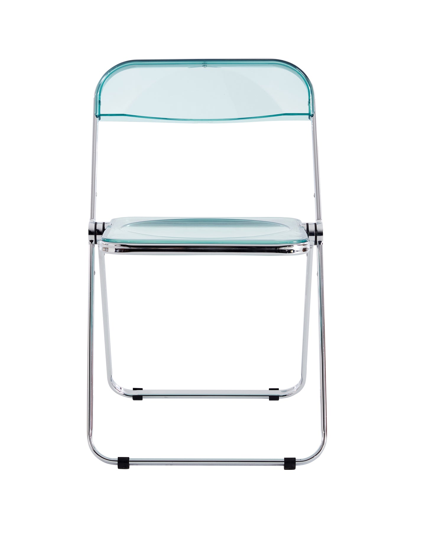 Blue Clear Transparent Folding Chair Chair Pc Plastic Living Room Seat