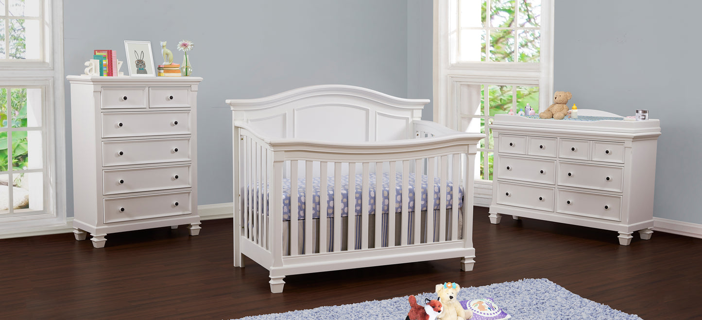 Glendale 4-in-1 Convertible Crib Pure White